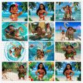 300/500/1000 Pieces Puzzle Disney Moana Jigsaw Puzzles for Kids Educational Toy Decompression Intellectual Interactive Game.