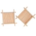（New）Wooden Bamboo oap Dih Tray Holder torage oap Rack Plate Box Container. 