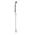 2 in 1 Capacitive Mobile Phone Touch Screen Stylus Pen with Cloth Head for Android Phone Tablet (White).