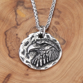 New Vintage Domineering Eagle Head Pendant Necklaces 316L Stainless Steel American Animal Necklace For Man Punk Biker Jewelry.