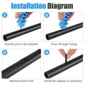 1-Pc Two-in-One Drip Irrigation Tubing Hole Punch & Fitting Insertion Tool for Easier 3 mm or 0.118 Inch Fitting & Emitter Insertion (Punch & Fitting Insertion Tool). 