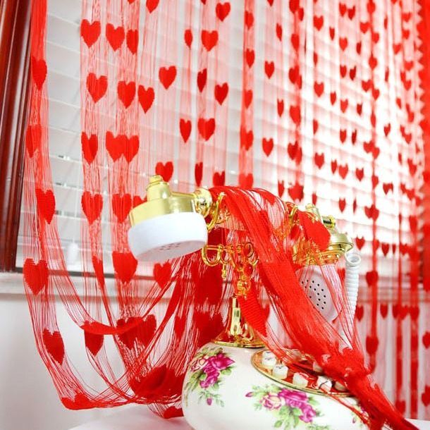 Pink%20%20colour%20Love%20Heart%20Shaped%20Net%20Curtain/Porda%20-%20Image%208