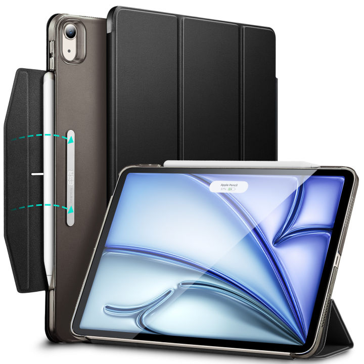 ESR for iPad Air 6 Air 11 2024 Case for iPad Pro 11 Ascend Trifold Case Built-in Pencil Holder for iPad Pro 13 inch Back Cover