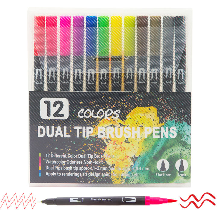 160 Farben Dual Brush Pens Set – Mit Feiner & Pinselspitze, In Leinwandtasche, Für Malen, Journaling, Kalligrafie