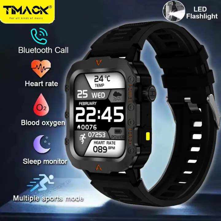 Timack%C2%AE%20Smart%20Watch%20For%20Huawei%20Xiaomi%20Military%20Men%20Flashlight%20Waterproof%20Outdoor%20Sport%20Tracker%20HD%20Bluetooth%20Call%20Smartwatch%20-%20Image%202