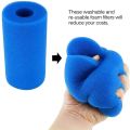 2PCS Foam Filter Sponge for Intex Type a Reusable Washable Swimming Pool Aquarium Filter Accessories - Blue. 