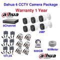 DAHUA CCTV Camera Package - 6 Piece Camera Packages With All Accessories. 