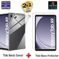 Samsung Galaxy Tab A9-SM-X115/X110 Dispaly Size 8.7 Inches  Transparent Crystal Clear Back  Cover + Tempered Glass Protector for Samsung Galaxy Tab A9 (2 in 1 Combo). 
