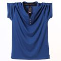 2022 Summer Black T-shirt Men 5XL 6XL 7XL 8XL Plus Size Men T Shirt Cotton Short Sleeve T Shirts Men V Neck Casual Solid Tee Top.