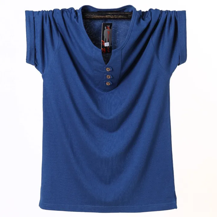 2022%20Summer%20Black%20T-shirt%20Men%205XL%206XL%207XL%208XL%20Plus%20Size%20Men%20T%20Shirt%20Cotton%20Short%20Sleeve%20T%20Shirts%20Men%20V%20Neck%20Casual%20Solid%20Tee%20Top%20-%20Image%206