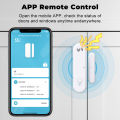 ROVF Tuya Smart WiFi Door Window Sensor Detectors Sound And Light Alarm Timing Work for Alexa Google Home Smart life APP.
