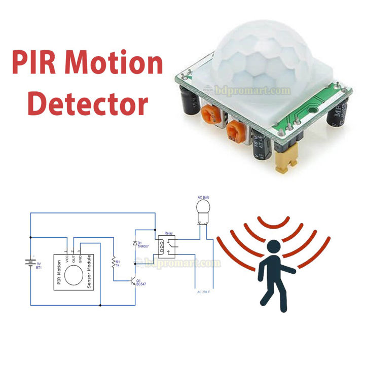 HC-SR501 PIR Motion Sensor IR Sensor Module Infrared Motion Sensor ...