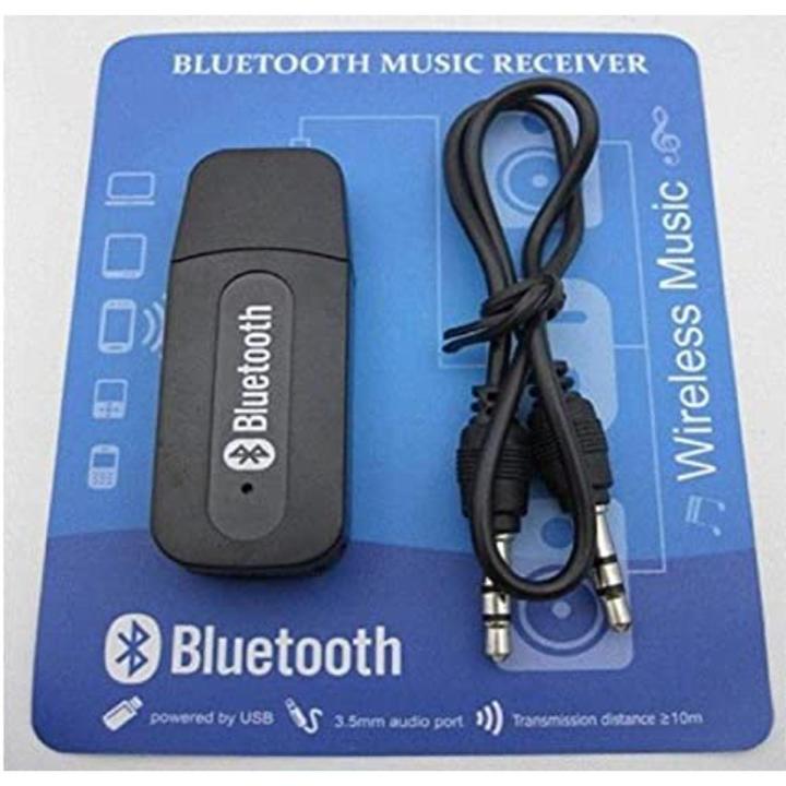 Bluetooth Adapter Audio Music Receiver with 3.5mm aux Cable Compatible with car Media Player & Convert Old Speakers into Wireless