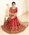 Red Georgette Embroidery Semi Stitched Party Wear / Bridal suits Dress for Women. 