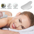 （NEW） Gua Sha Board Facial Gua Sha Scrapers Board Plate Tool Stainless Steel Gua Sha Massage Tool Natural Universal Facial Metal Gua Sha Board for SPA. 
