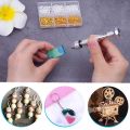 Resin Tools Kit with 1Pcs Pin Vise Hand Drill 10Pcs Drill Bits and 400Pcs Screw Eye Pins for DIY Keychain Pendant Making.