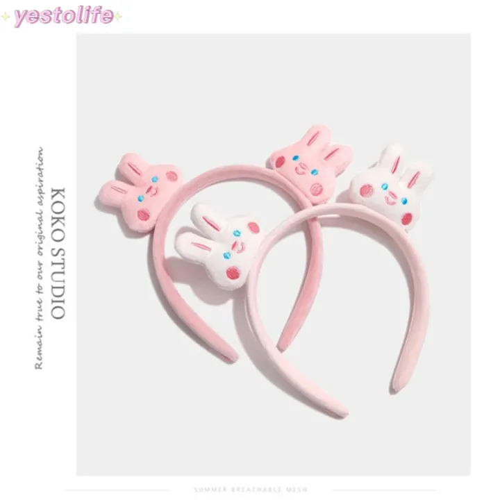 %5BY%5D%20Plush%20Animal%20Headband%20Double-headed%20Kuromi%20Melody%20Female%20Cute%20Simple%20Makeup%20Face%20Wash%20Headwear%20Y%20-%20Image%202
