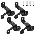 Curtain Rod Bracket, Adjustable Heavy Duty Curtain Rod Holders, Black Curtain Rods Hooks Hangers for Wall Drapery Rod. 