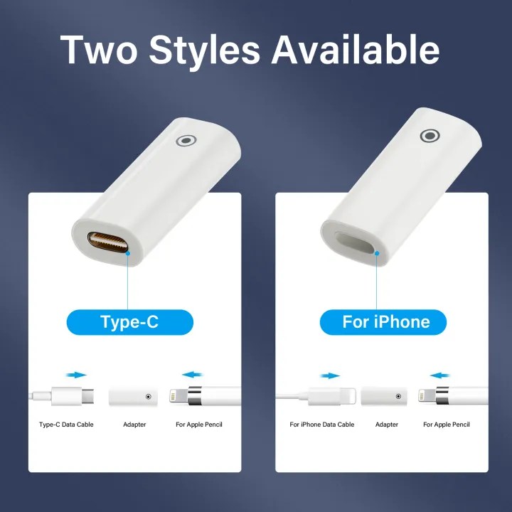 For%20Apple%20Pencil%201%202%201st%202nd%20generation%20iPad%20Pro%20Stylus%20pen%20Charger%20Adapter%20Charge%20Cable%20Connector%20USB%20Type%20C%20/Lightning%20Female%20-%20Image%202