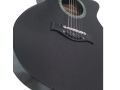 New Acoustic Guitar Cutaway Black Finish with Picks - High-Quality Musical Instrument.