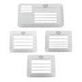 4PCS/Set Letter Craft Stencil Kit Transparent Addressing Templates Rulers Diary Handwriting Envelope. 