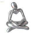 Modern Abstract Thinker Statue, Shelf Collection Desktop Ornament Resin Creative Human Figurine for Hotel Decorations Wedding Gift.
