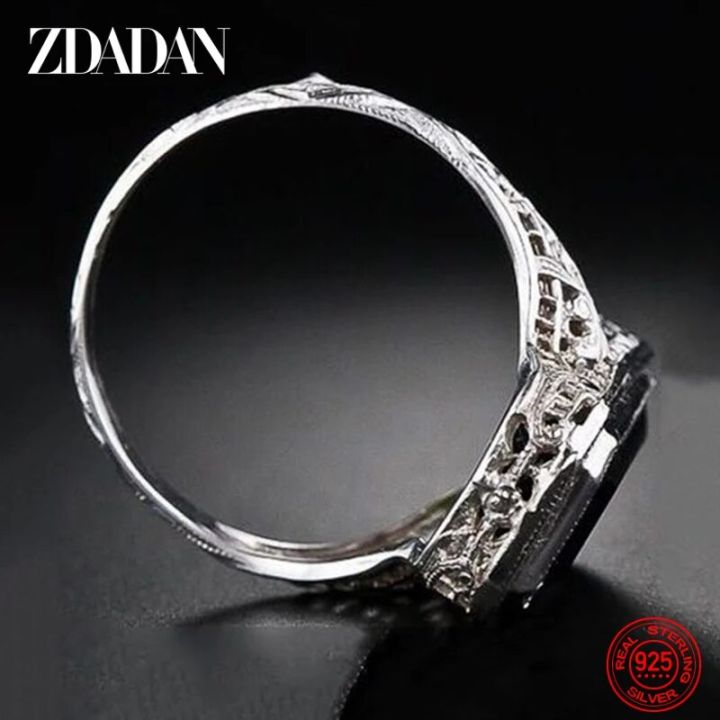 ZDADAN%20925%20Sterling%20Silver%20Big%20Square%20Emerald%20Gemstone%20Ring%20For%20Women%20Wedding%20Jewelry%20Accessories%20Wholesale%20-%20Image%205