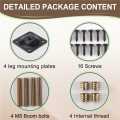 NAMUNY 4Pcs/Set Furniture Leg Mounting Plates Sofa Leg Attachment Plates M8 Hanger Bolts Screws Adapters Metal Plates Bracket Kit for Sofa Couch Chair.
