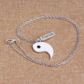 (New)Fahion Yin-Yang ymbol bet friend letter necklace pendant chain jewelry gift. 