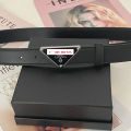 Triangle Belt P Letter Men's and Women's High-End Belt Casual Versatile Shorts Skirt Business Formal Wear Jeans Strap.