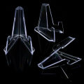 1/5/10PCS Plastic Triangle Display Stand Commemorative Coin Display Stand Transparent Decorative Stand Business Card Medal Triangle Stand. 