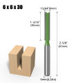 Router knife flat bottom 6mm handle hand router, power router, CNC engraving machine trimming machine green for straight clean cut. 