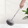 Electric Feather Duster, 360-Degree Electrostatic Duster, Feather Blanket, Household Dust Collector-White Gray.