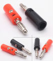 4mm Red & Black Banana Plug with Hard Plastic Cover & Screw Terminals.