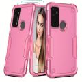 Compatible With AT&T Radiant Max 5G 6.8"/Cricket Dream 5G/Cricket Innovate 5G/AT&T Fusion 5G Case, With (2Pcs) Tempered Glass Screen Protector, Dual Layer Hybrid Shockproof Impact Phone Case. 