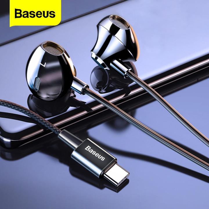 Pro Oneplus 7t Type C Earphones BASEUS Encok C06 Type-C Lateral In