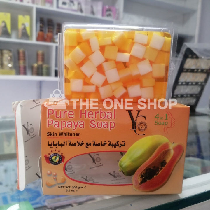 Ycpeur%20Harbal%20Papaya%20Bar%20Soap%20-%20100gm%20(Thailand)%20-%20Image%203
