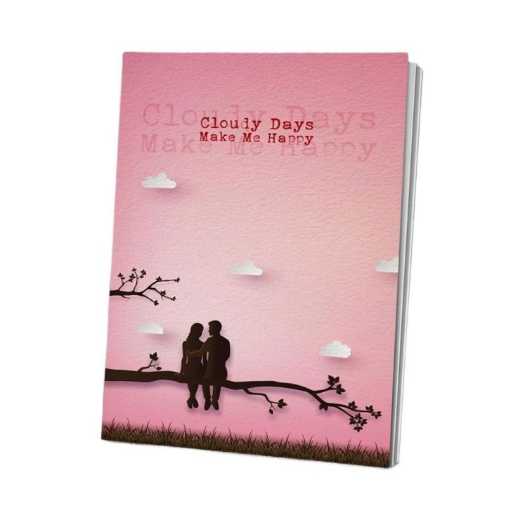 PaperTree Notebook Sketchbook & Drawing Sketchpad (Cloudy Days Make Me Happy) – Ideal for Graphite, Colour Pencils, Pastels, Charcoal, Oil Pastels & Metallic Fineliners