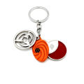 Fashion Cartoon Anime Keychain Red Cloud Ninja Kunai Keyring Hokage Konoha Rebellious Forehead Shuriken Bitter Alloy Keychain ANLAN. 