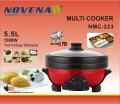 Novena Multi Cooker Double Pot Multi cooker, Electric Curry Cooker With Double Pot, Removable non-stick pan, Automatic cooking and warming system (5.5 LTR) 1500w. 