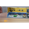 1/64 Diorama Car Garage Model LED Lighting City Car Showroom Scene for Miniatures Vehicles Display Model Assembled Park. 