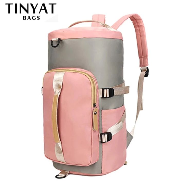 TINYAT Large Capacity Travel Backpack Weekend Gym Women's Travel Bag Ladies Sports Yoga Luggage Bags Multifunction Men Crossbody