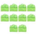 10X Foldable Large Cooler Bag Portable Food Cake Insulated Bag Aluminum Foil Thermal Box Green. 