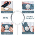 For All phone series MagSafe wireless charger Magnetic Wireless Charger Pad for series MagSafe Charger 15W Fast Wireless Charge With a Cable.