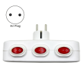 2X 1 to 3 Way Extension Socket with on/OFF Switch Universal Germany France Standard AC Outlet Converter EU Plug. 
