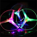 【Toy life hall】Funny Colorful Pull String UFO LED Flying Disc Kids Toy. 