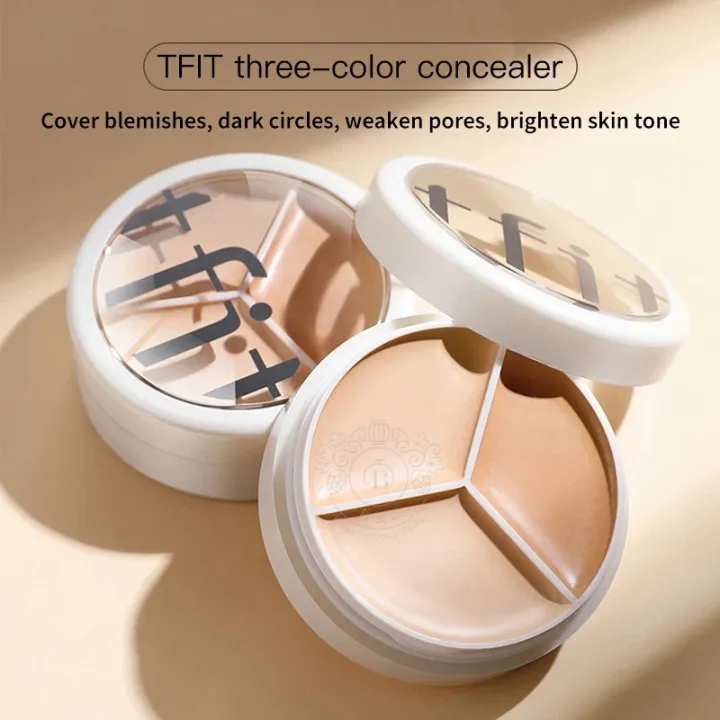 Korea%20TFIT%20Makeup%20Base%20Face%20Primer%203-color%20Concealer%20Palette%20Invisible%20Pore%20Light%20Oil-Free%20skin%20cover%20smooth%20Foundation%20Cosmetic%20-%20Image%205