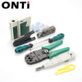 ONTi Network Tool Kit Professional Portable Ethernet Computer Maintenance LAN Cable Tester Crimper Cutter Repair Set with Bag.
