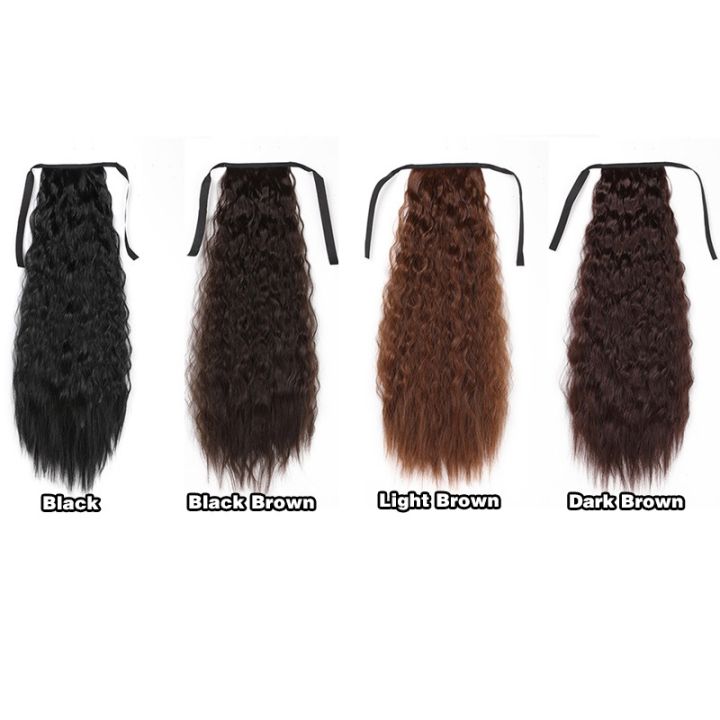 Women's%2032"super%20Long%20Corn%20Wavy%20Ponytail%20Hairpieces%20Synthetic%20Afro%20Curly%20Drawstring%20Ribbon%20Fake%20Hair%20Kinky%20Culy%20Hair%20Extensions%20-%20Image%208