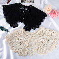 Shawl O-Neck Doll False Collar Shirt Women Hollow Crochet Lace Detachable Collar. 